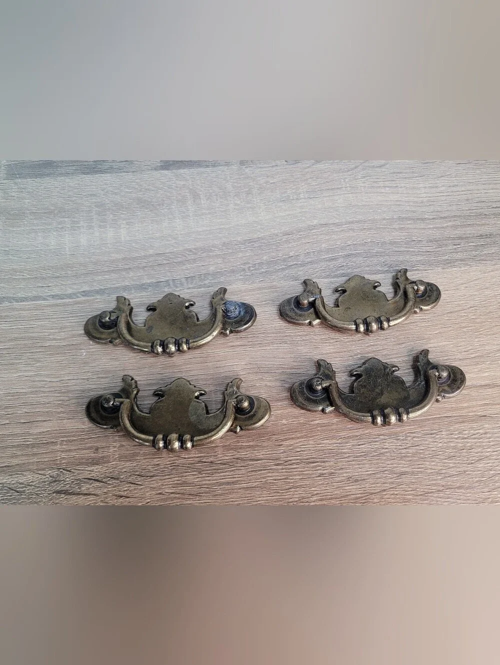 Antique Brass Drawer Pulls - Set of 4